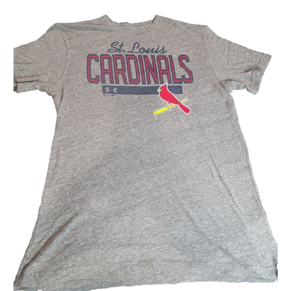 MLB St. Louis Cardinals Under Armour HeatGear Womens Medium Gray Shirt